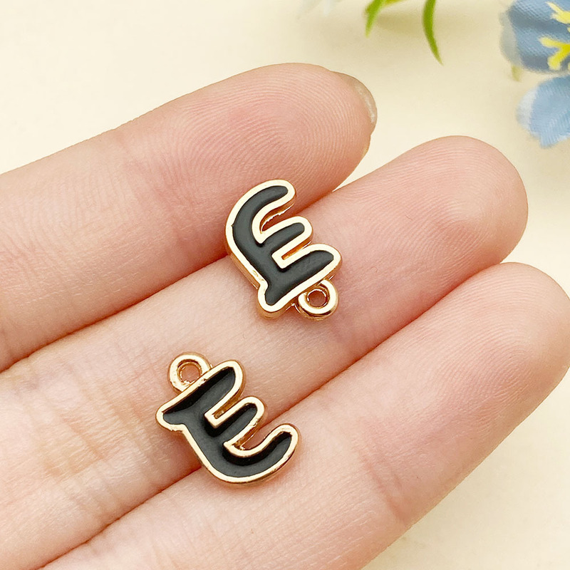 新しいオイルドリップ漫画 4 色両面 26 文字ペンダント DIY ブレスレットネックレスキーペンダントジュエリーアクセサリー|undefined