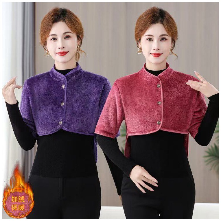 2026 New Autumn and Winter Flannel Waist and Shoulder Protector Vest for Middle-Aged and Elderly Women, Fashionable Shoulder Protection Vest for Mothers