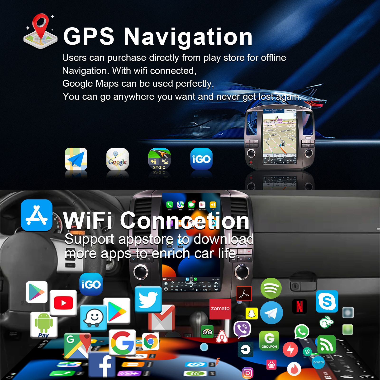 Suitable for 08-15 Paladin Se Smart Android Car Central Control Screen Wireless Carplay Apple Connectivity