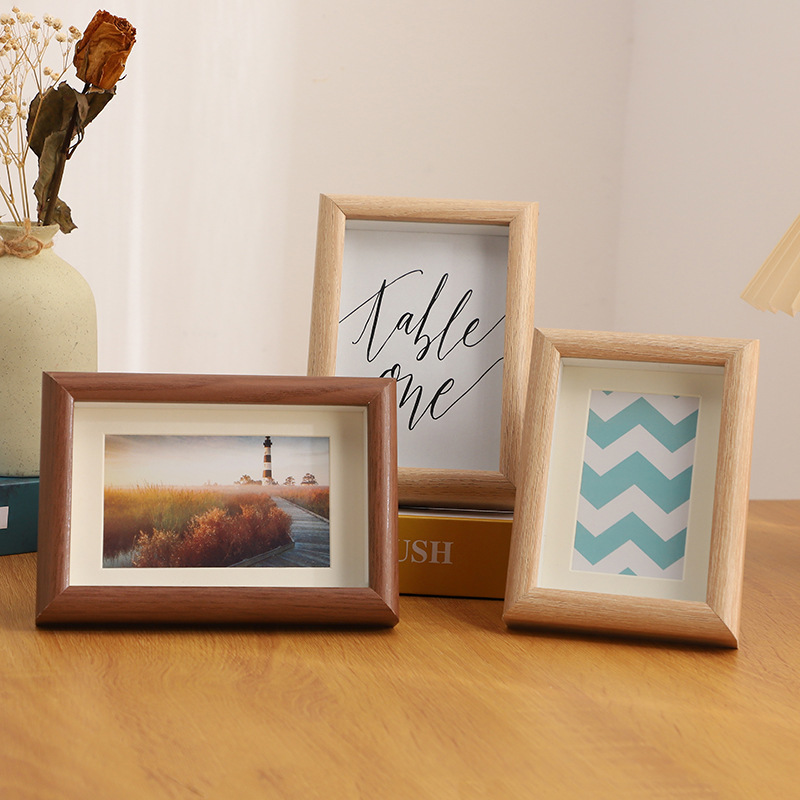 Walnut photo frame decoration desktop decoration small photo frame picture frame wholesale DIY photo frame 5-inch 6-inch mini photo frame Walnut photo frame decoration desktop decoration small photo frame picture frame wholesale DIY photo frame 5-inch 6-inch mini photo frame