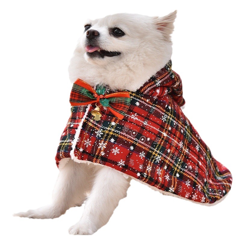 Ropa para mascotas perro ropa de Navidad traje de transformación gato traje de cubo francés al por mayor de Navidad capa ropa de cachorro