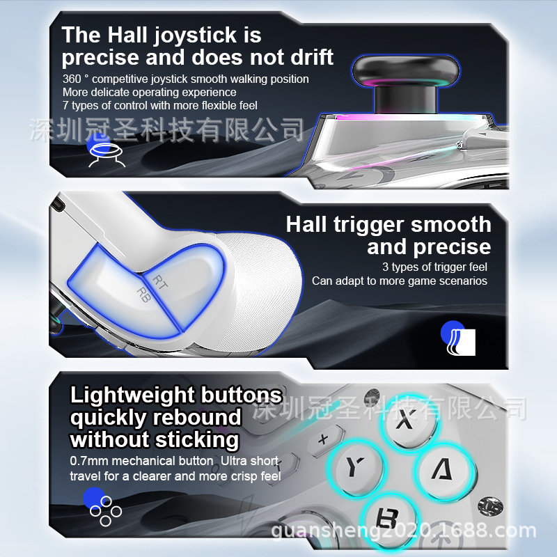 新しいプライベートモデルswitchプログラマブルゲームハンドルsteam/ios/androidワイヤレスbluetoothハンドル|undefined