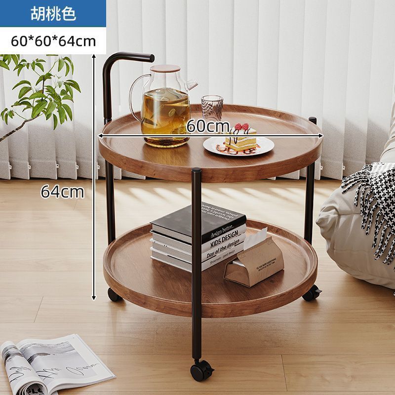 원형 카트 60x65 월넛 컬러