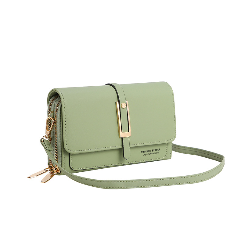 Lonny nueva Cartera bolsa de teléfono móvil de moda de estilo coreano de moda multi-funcional pequeña bolsa cuadrada versátil retro hombro bolsa de mensajero