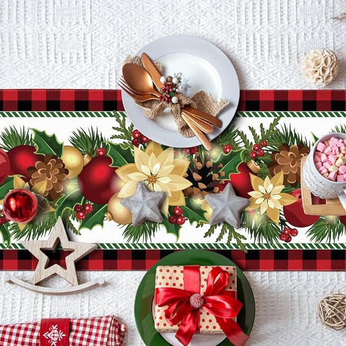 Camino de mesa de Amazon, decoración de mesa para fiestas en casa de estilo europeo y americano, mantel de estilo nórdico, decoración del hogar de lujo ligero