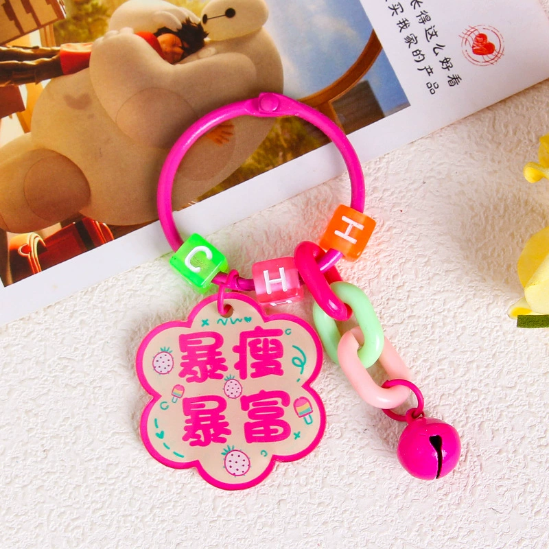 Brand creative acrylic protective amulet, keychain, transparent pendant, bag decoration, decorations