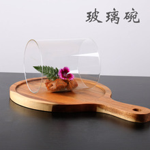 创意透明耐热玻璃空心圆筒双通意境菜酒店分子料理美食餐具特色菜