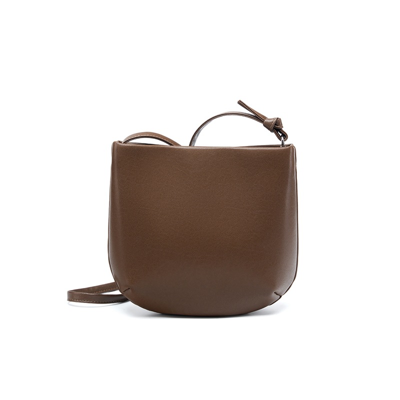 New Saddle Style Women's Minimalist Commuter Luxury Shoulder Bag, Small Summer Handbag, Versatile Genuine Leather Crossbody Bag - Thumbnail 8