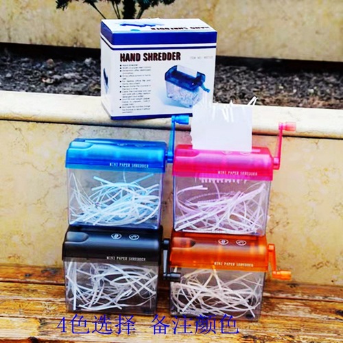 Cross-border hot-selling office home A6 mini manual shredder desktop hand-cranked document shredder directly supplied from the manufacturer