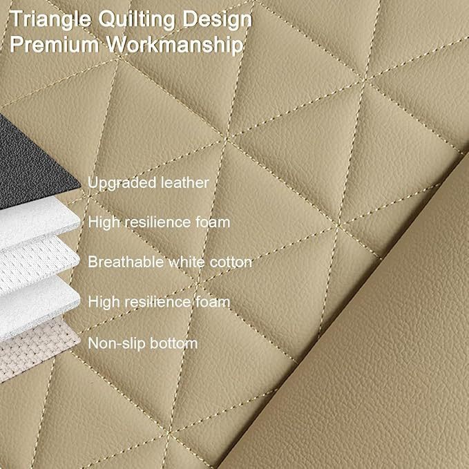 Universal four-season car seat cushion, summer perforated car seat cushion, leather three-piece car seat cushion set