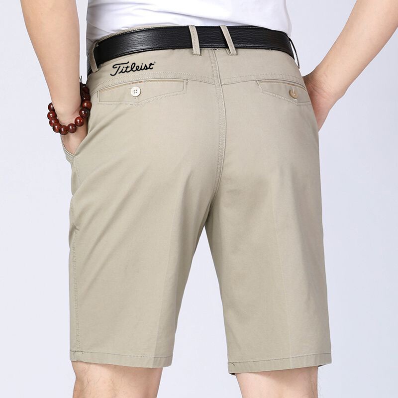 100 Cotton Golf Shorts Summer Thin Straight Loose Casual Men's Pants Golf Sports Casual Pants