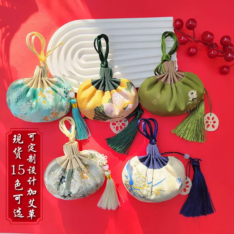 国风香囊汉服宫廷配饰流苏挂脖端午古风香包车载挂件空袋批发锦囊