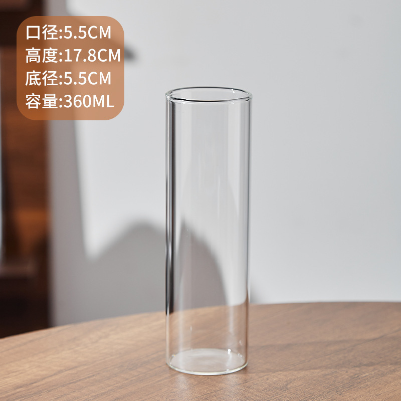 ins高硼硅直筒柯林杯玻璃鸡尾酒杯长岛冰茶杯简约直身长饮调酒杯|undefined