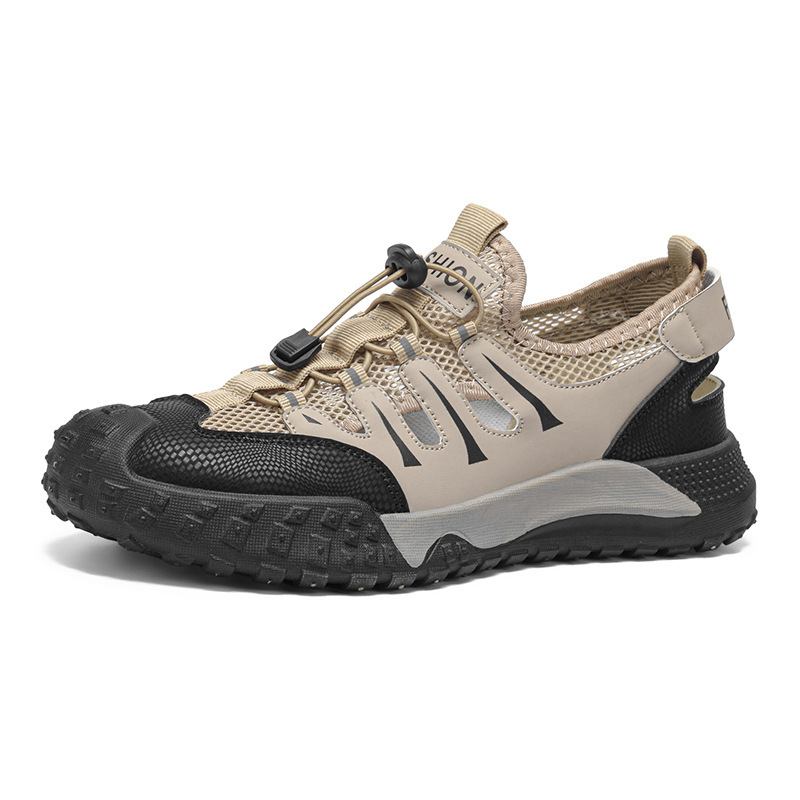 2026 verano para hombres Baotou Hole zapatos al aire libre nadar playa antideslizante de malla suave hueco zapatos casuales transpirables