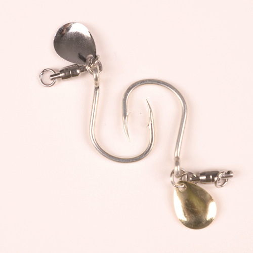 Kate's new fish hook stainless steel bearing swivel sequins sea fishing boat fishing mackerel lure fish hook iron plate wholesale