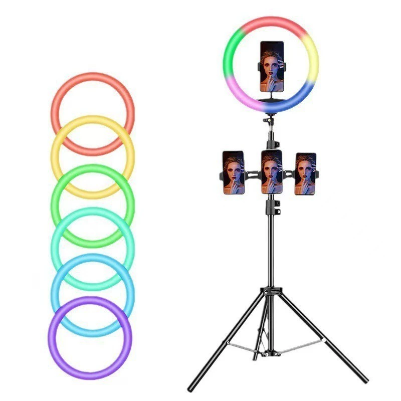 RGB подсветка для эфира комната красоты подсветка MJ20 ярких цветов для живого вещания, кольцо атмосфера света