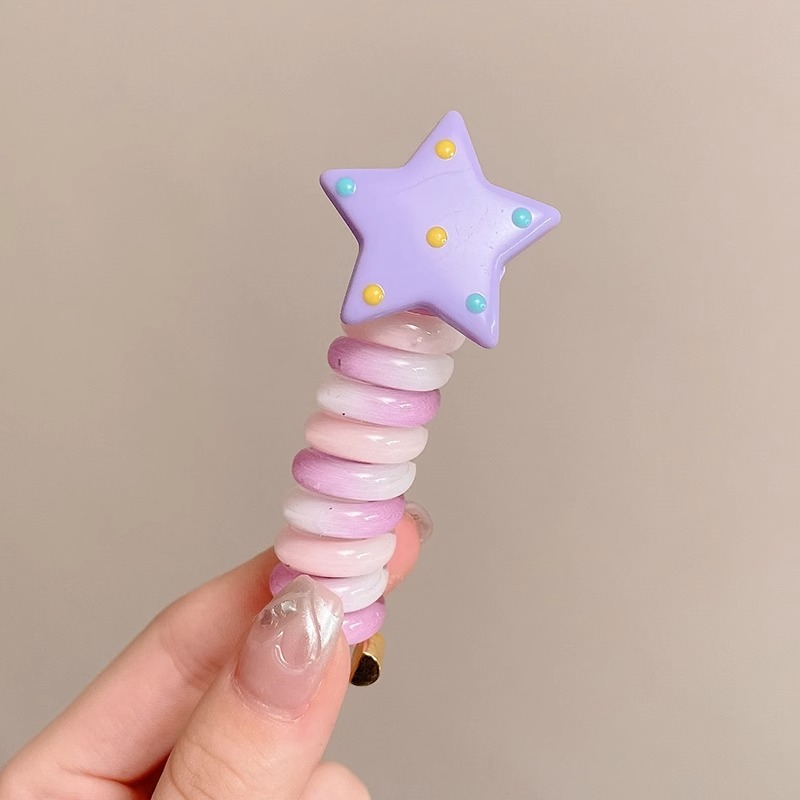 Hermosa niña amor burbuja trenzado artefacto de cabello de verano de alta elasticidad línea telefónica duradera bucle de cabello atado cabello