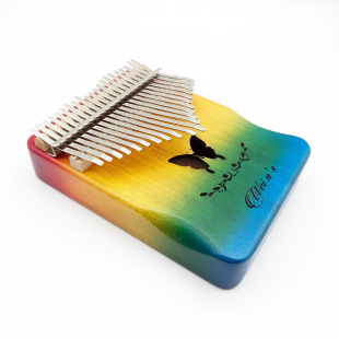 Thumb Piano 17-Tone Kalimba Kalimba 21-Tone Kalimba Finger Piano Instrument Solid Wood Rainbow Model