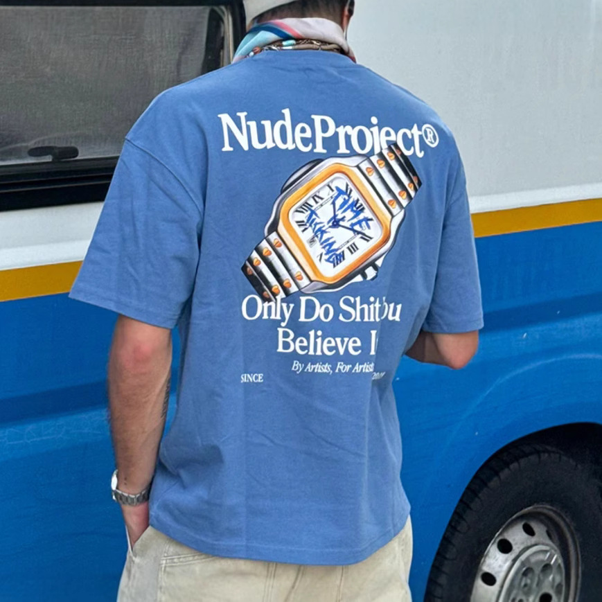 Camiseta de Algodón Estampada de Corte Holgado para Hombre y Mujer | Transpirable