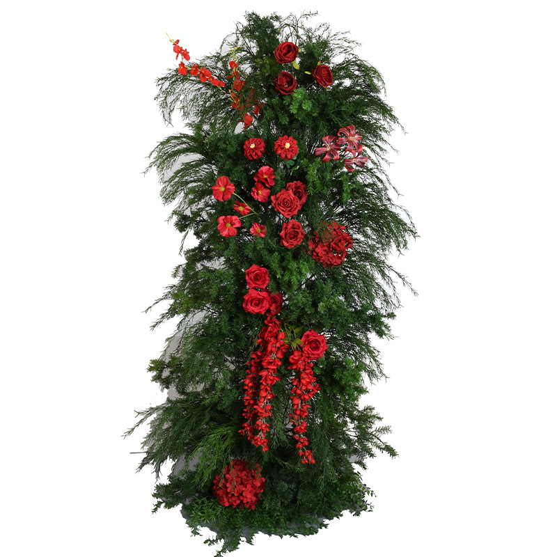 Flores de simulación Jardín de Monet Flor de columnas estilo de flor 100 aniversario compromiso boda decoración del auditorio de bodas