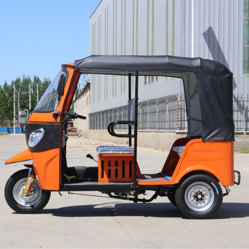 África bajaj combustible naranja tuk tuktuk eléctrico de tres ruedas turístico tripulado triciclo de combustible