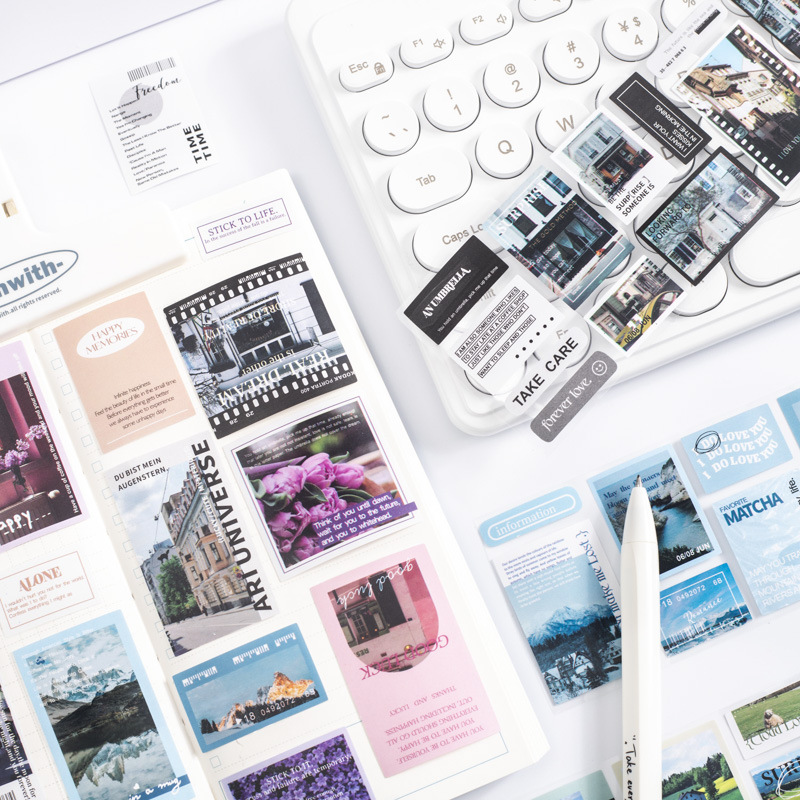 Si el viaje puede hablar, pegatinas, pegatinas de material de cuenta manual, cinta adhesiva