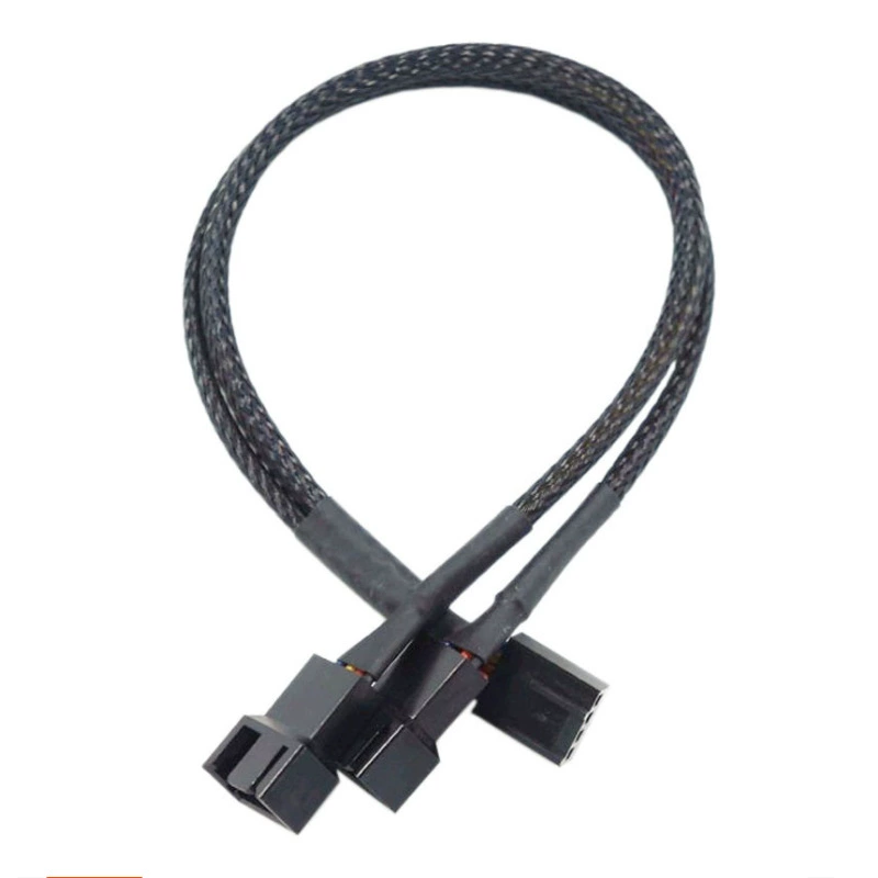 Четырехжильный 4-контактный удлинитель вентилятора, кабель вентилятора процессора, 1 точка, 2/3/4 компьютера, 4-контактный кабель ШИМ для контроля температуры, адаптерный кабель