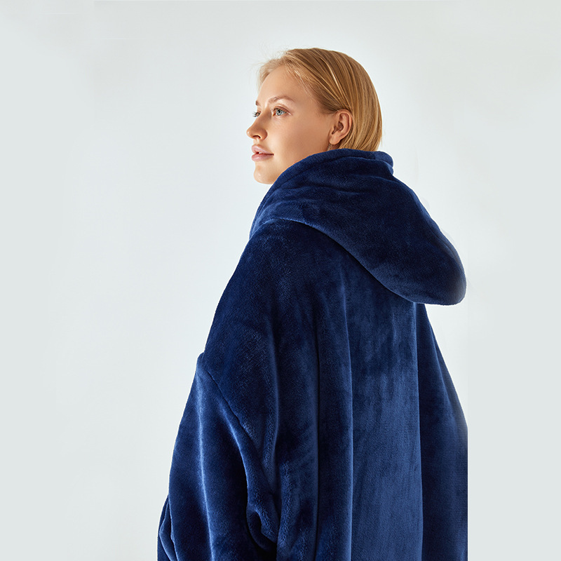 Hooded Blanket in Dark Green