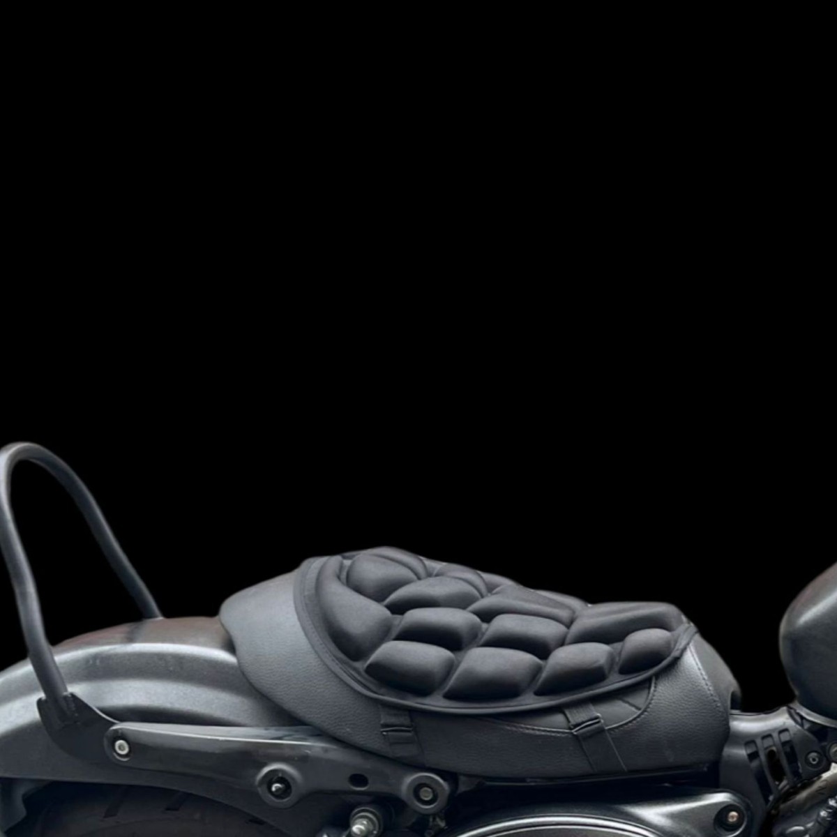 Cojín de Asiento para Motocicleta Harley 883 Retro con Diseño 3D de Cabeza de Toro, Protección Solar y Ventilación