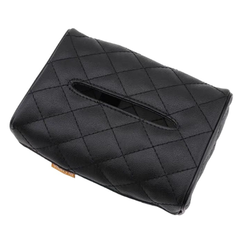 Coche visera silla trasera caja de pañuelos cubierta coche colgando caja de pañuelos titular coche bolsa de tejido image 1