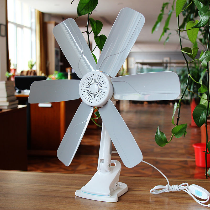 Student Dormitory Mini Fan Home Bed Silent Clip Fan Strong Wind Small Office Clip-Type Electric Fan