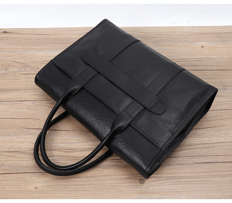 Túi xách tay nam da bò lớp đầu vân vân tay, túi công sở đựng laptop 15 inch 39×9×29 cm — Lớp lót nỉ flannel cao cấp thuộc da thực vật, Lớp lót flannel cao cấp chi tiết 29