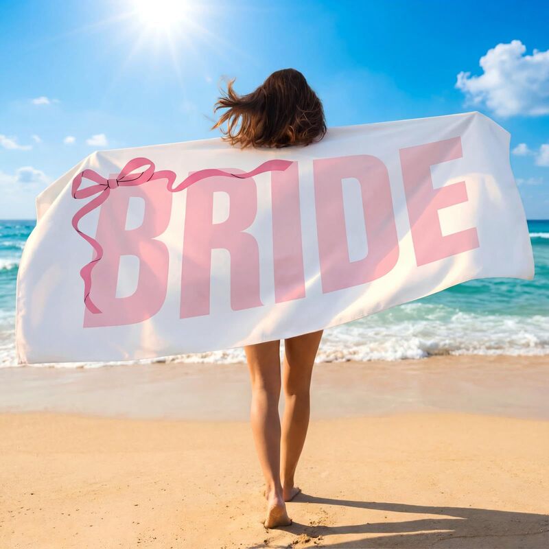 Cross-Border Bridal Wedding Gift Beach Towel Decorative Swimming Bath Towel Microfiber Sports Towel Factory Direct Sale