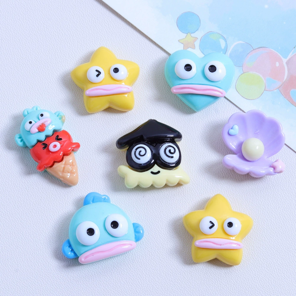 Cute glossy cartoon cream footwear buckle handmade, accessory, materials set, DIY