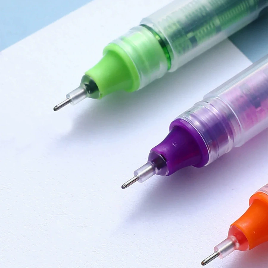 Роллер-ручка, вместимые канцелярские принадлежности, 12 штук, 0.5 мм