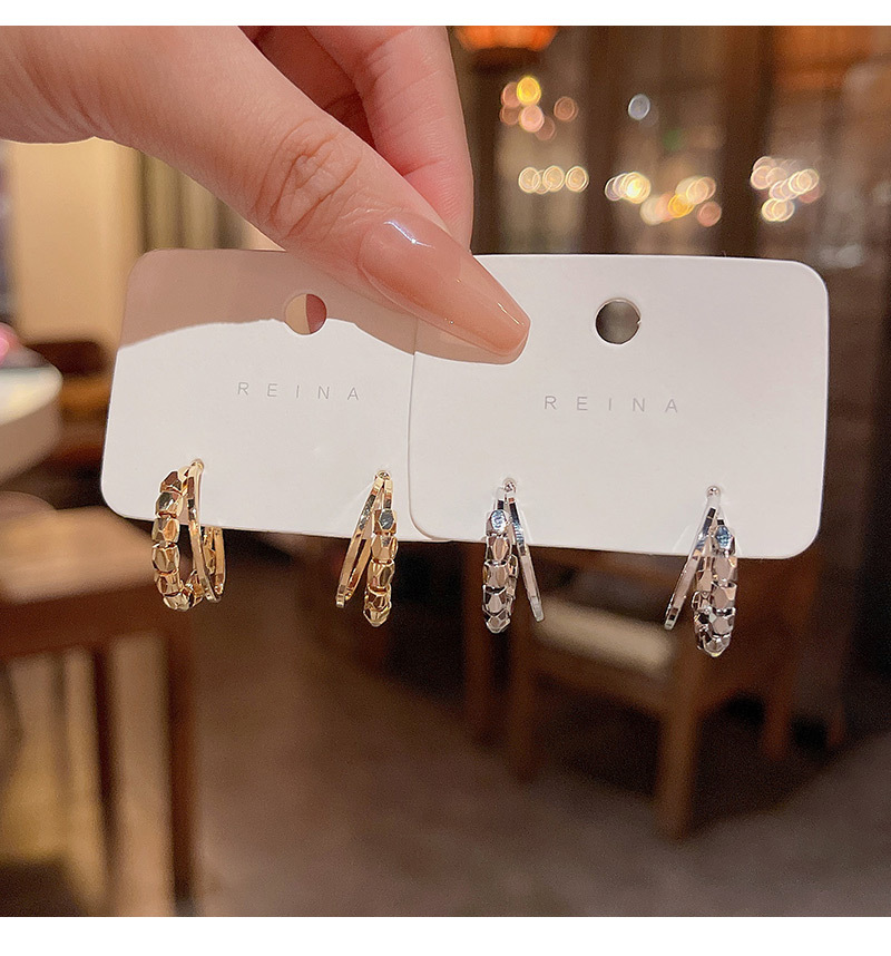 1 Pair Fashion C Shape Alloy Plating Womenu0027S Ear Studs