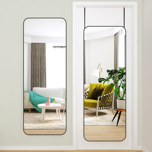 Dormitory girls hanging door mirror door mirror full body entrance dressing mirror wall self-adhesive wall hanging paste household floor-standing