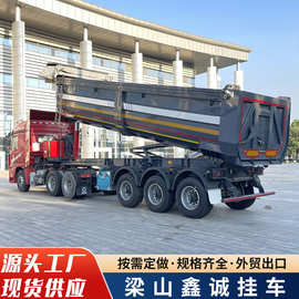 厂家供应出口后翻自卸半挂车拖车气囊提升车桥蒙古中亚Rear dump
