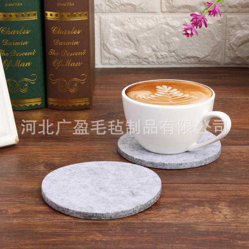 亚马逊跨境新款毛毡吸水杯垫套装咖啡杯保温酒杯垫子隔热沥水垫|undefined