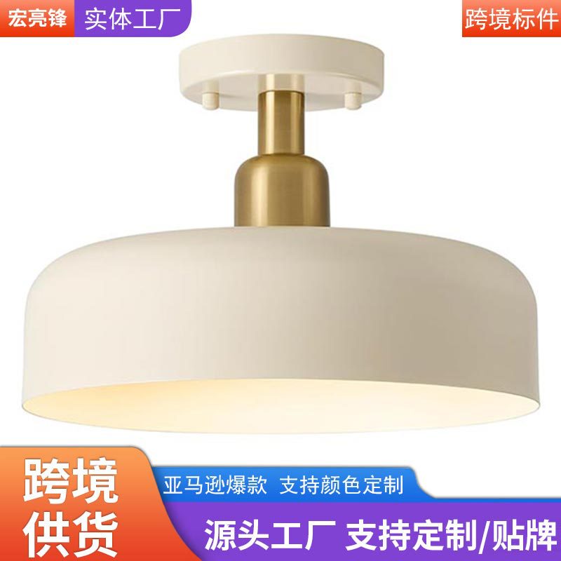 Modern Minimalist Ceiling Light Semi-Embedded Ceiling Fixture Kitchen Wabi-Sabi Corridor Dining Room Bedroom Cross-Border Pendant Light