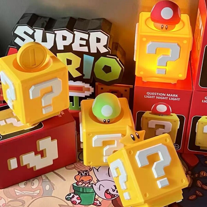 Creative Mario LED question mark sound question mark night light Mario clap light trend home decoration gift Creative Mario LED question mark sound question mark night light Mario clap light trend home decoration gift