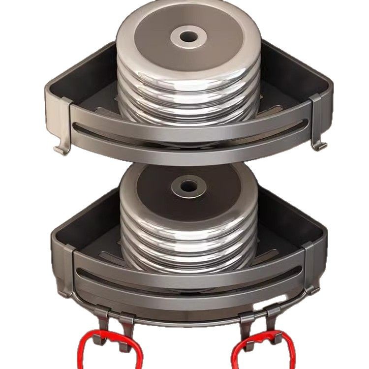 Triángulo de baño estante de almacenamiento lavabo baño Baño sin perforaciones montado en la pared estante de almacenamiento de baño montado en la pared