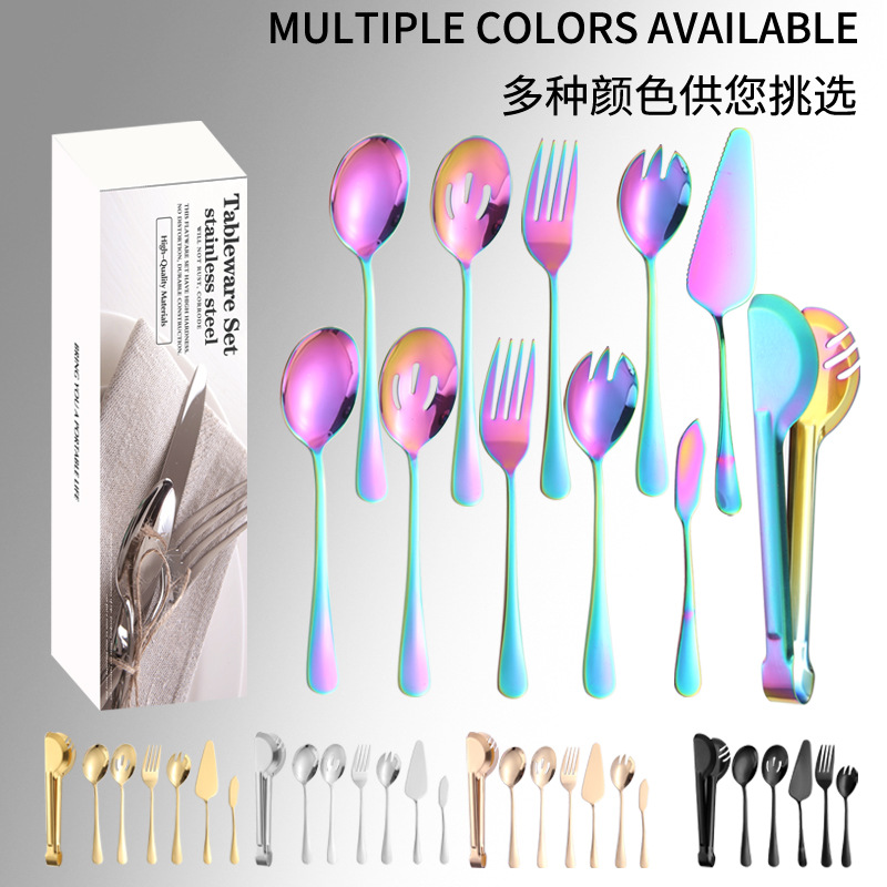 1010 Acero inoxidable vajilla piezas públicas traje/11 Hotel suministros buffet tenedor cuchara colador clip de comida