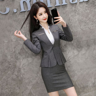 Suit Jacket Women's Professional Black Small Suit Top College Student Elegant Work Clothes Formal Suit