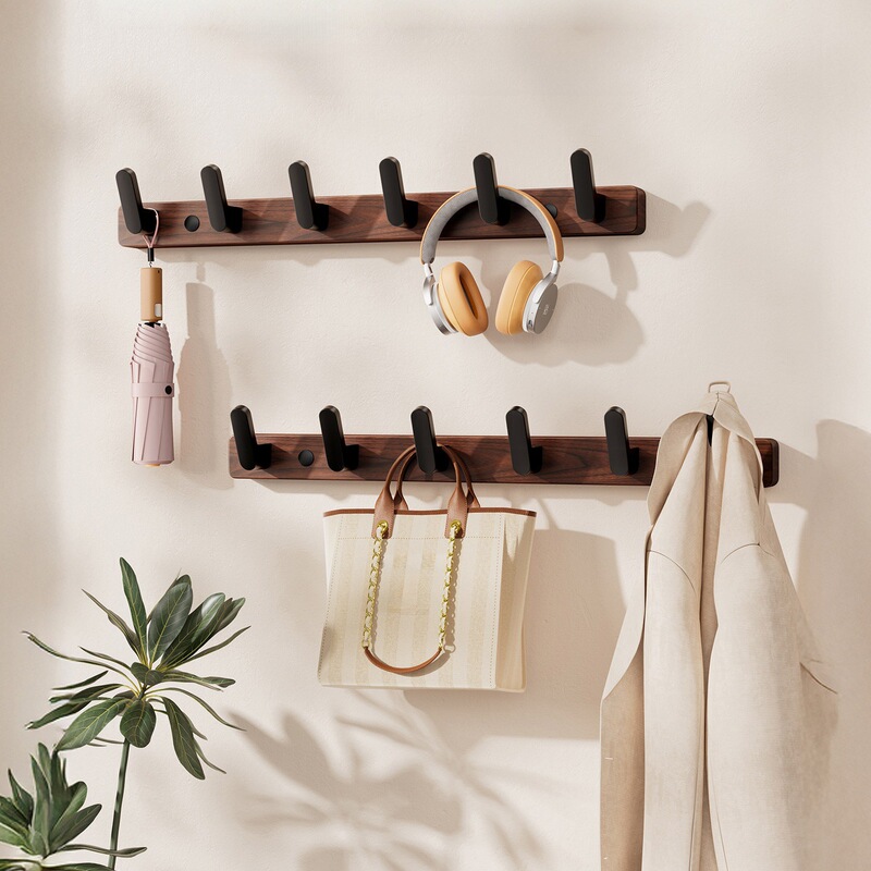 Oak Wood Hook, No-Drill Door-Hanging Coat and Hat Hook, Wall-Mounted Fixed Wall Hook, Entryway Clothes Rack Oak Wood Hook, No-Drill Door-Hanging Coat and Hat Hook, Wall-Mounted Fixed Wall Hook, Entryway Clothes Rack