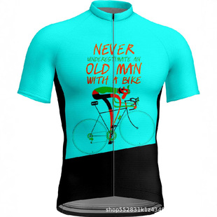 2025 Cross-Border New Close-Fitting Bodysuit Cycling Clothing Sports Top Raglan Sleeve T-Shirt Partial 3D Printing Men's Summer