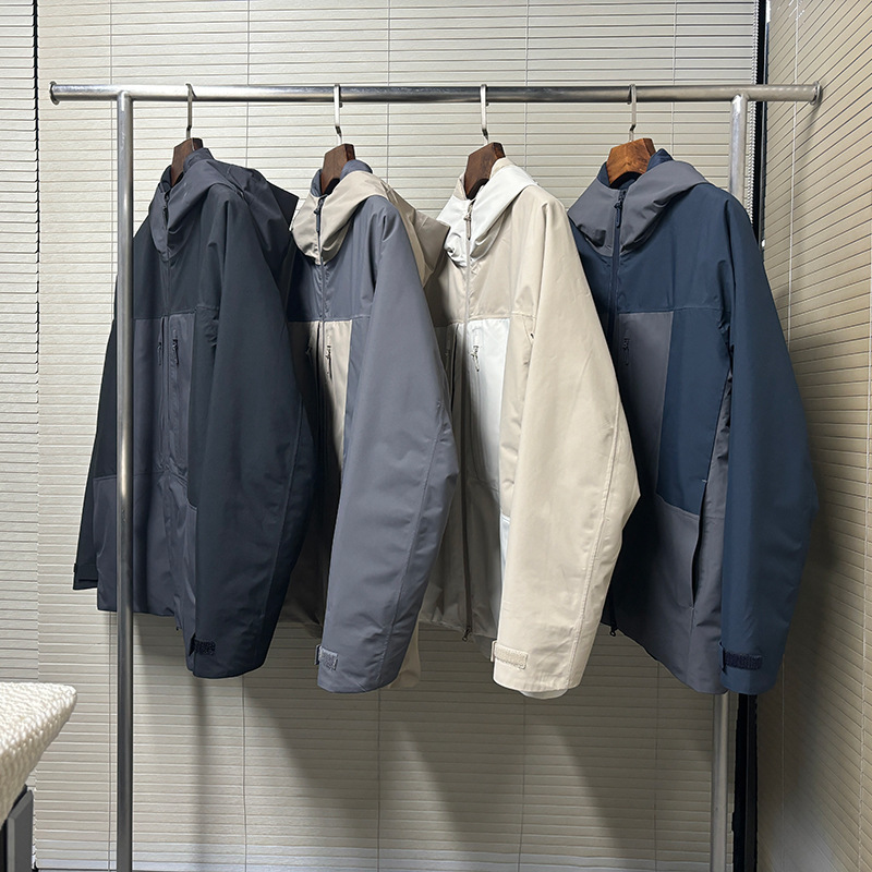 New Outdoor Jacket Men's Three-In-One down Jacket Windproof and Waterproof Winter Jacket Men's Three-Proof Travel Mountaineering Jacket