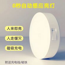 双色开关款人体感应灯家用幼儿园宿舍灯USB充电LED灯免布线移动式