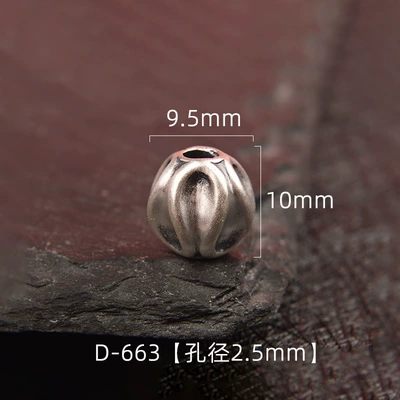 999 Pure Silver Multi-Faceted Beads Zərgərlik ara hissələri - d-663