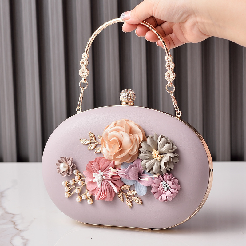 Transfronterizos nuevas flores bolsas de cena retro macarón bolsas de banquete portátiles bolsas de novia fábrica directa